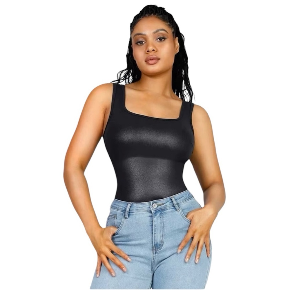❤️ 🆕 FOREVER 22 Faux Leather Bodysuit Size S